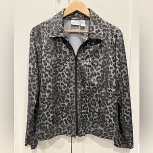 Chico’s print zip up jacket